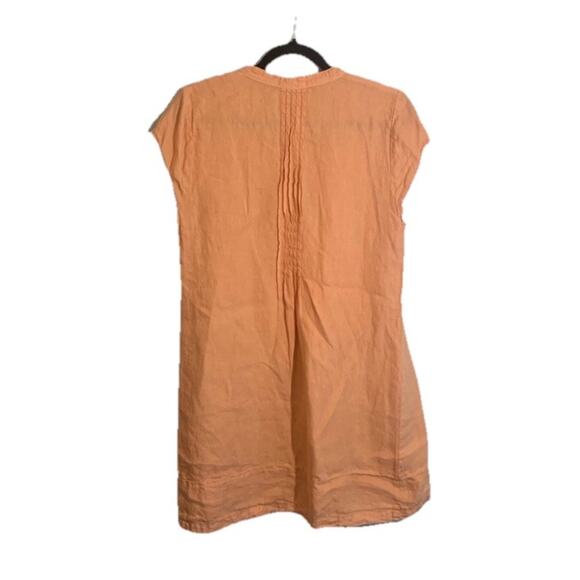CP Shades X Free People Regina Cap Sleeve Orange Linen Tunic Dress Small Boho Y3 - Picture 4 of 7